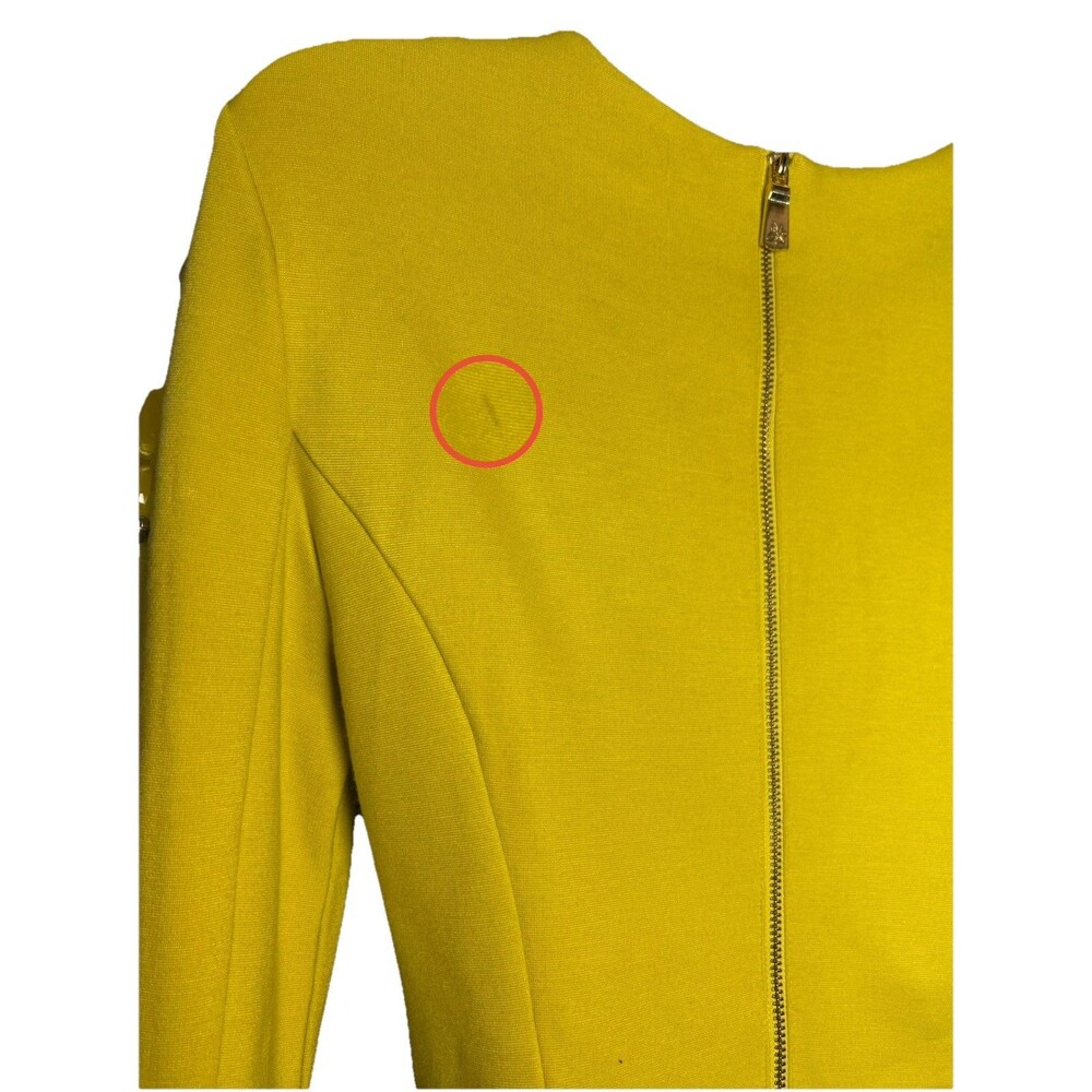 KATE YOUNG for Target Bright Lemon Lime Long-sleeved Dress Small Crystal Detail - Picture 7 of 7